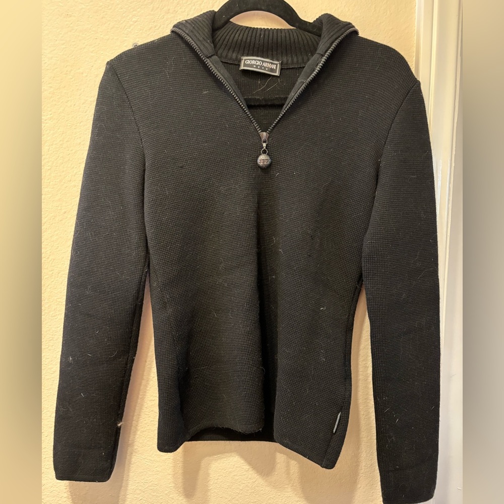 Giorgio armani half zip sweater
